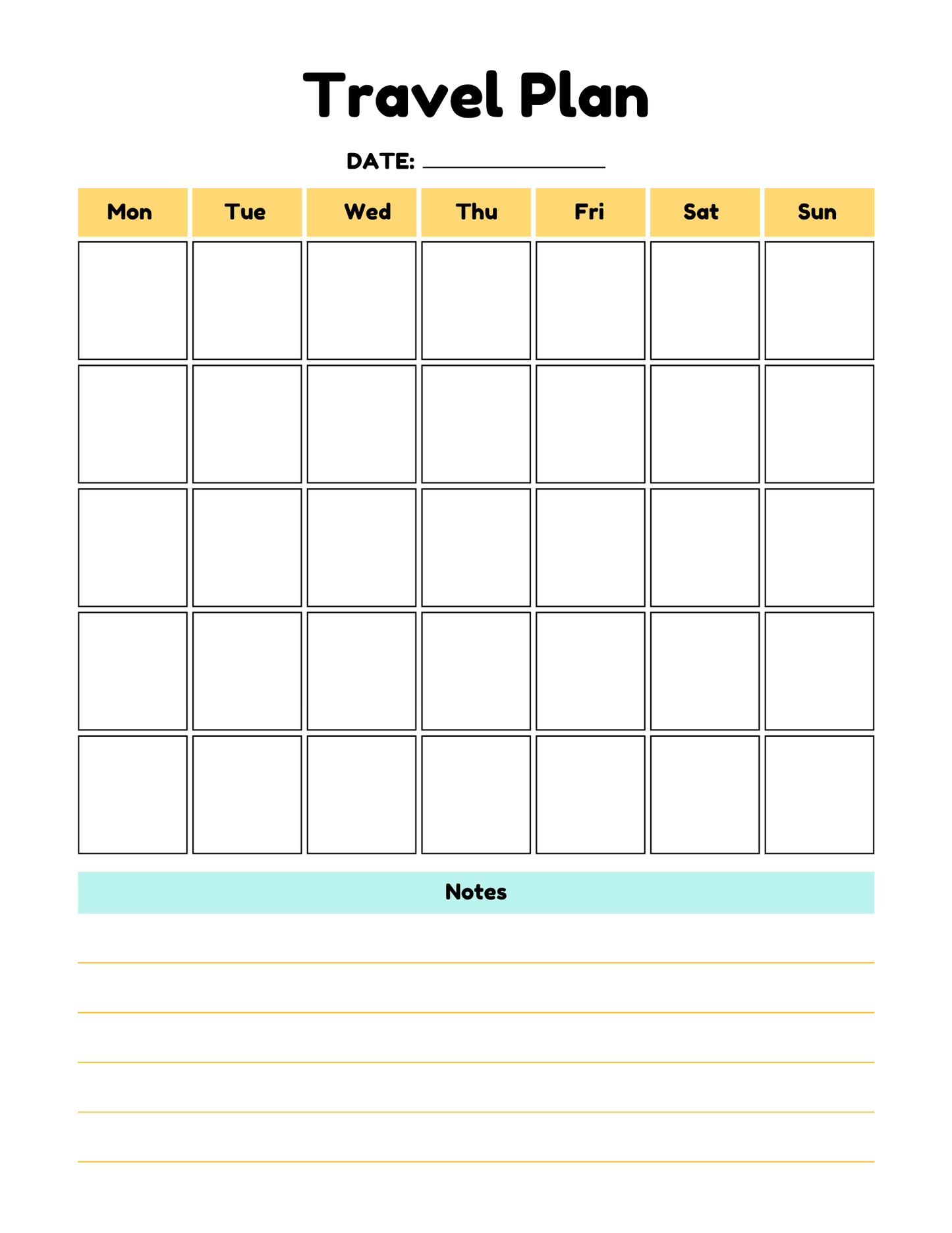 The Wondermom Shop Travel Journal for Kids is a fun, easy, and memorable vacation keepsake with a printable PDF weekly calendar (Mon-Sun), date section, and lined notes—perfect for recording travel memories.
