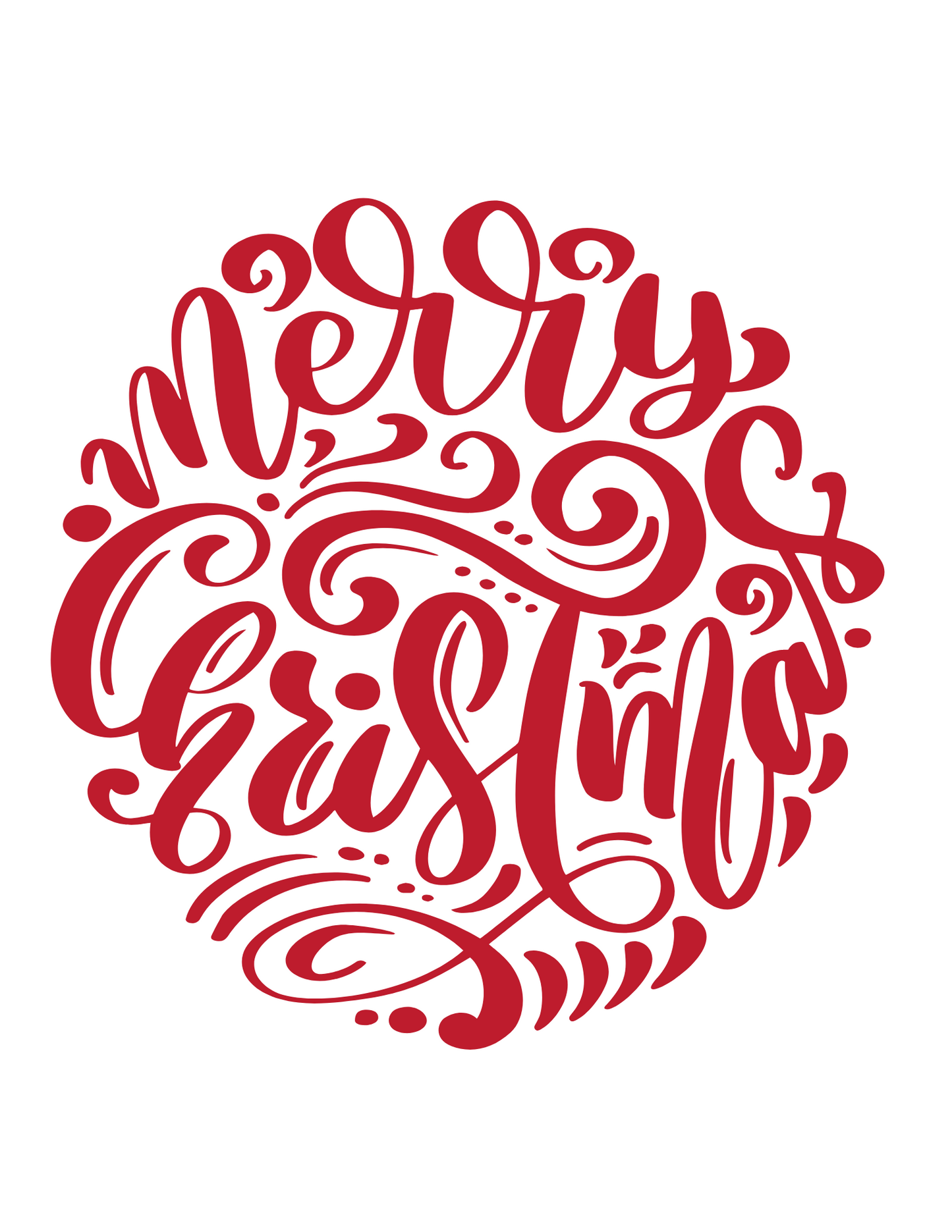 Festive Christmas lettering on a white background: Wondermom Shop's Christmas Wall Art.