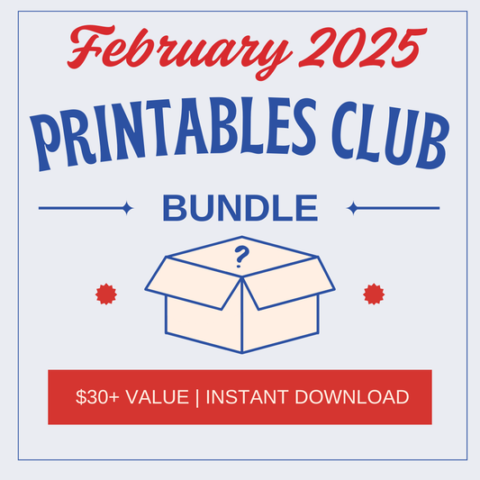Explore the Wondermom Shop's February 2025 Printables Club Bundle! Get an instant download mystery box valued at $30+, packed with top-notch printables and fun activities for kids—ideal for family entertainment and creative projects.