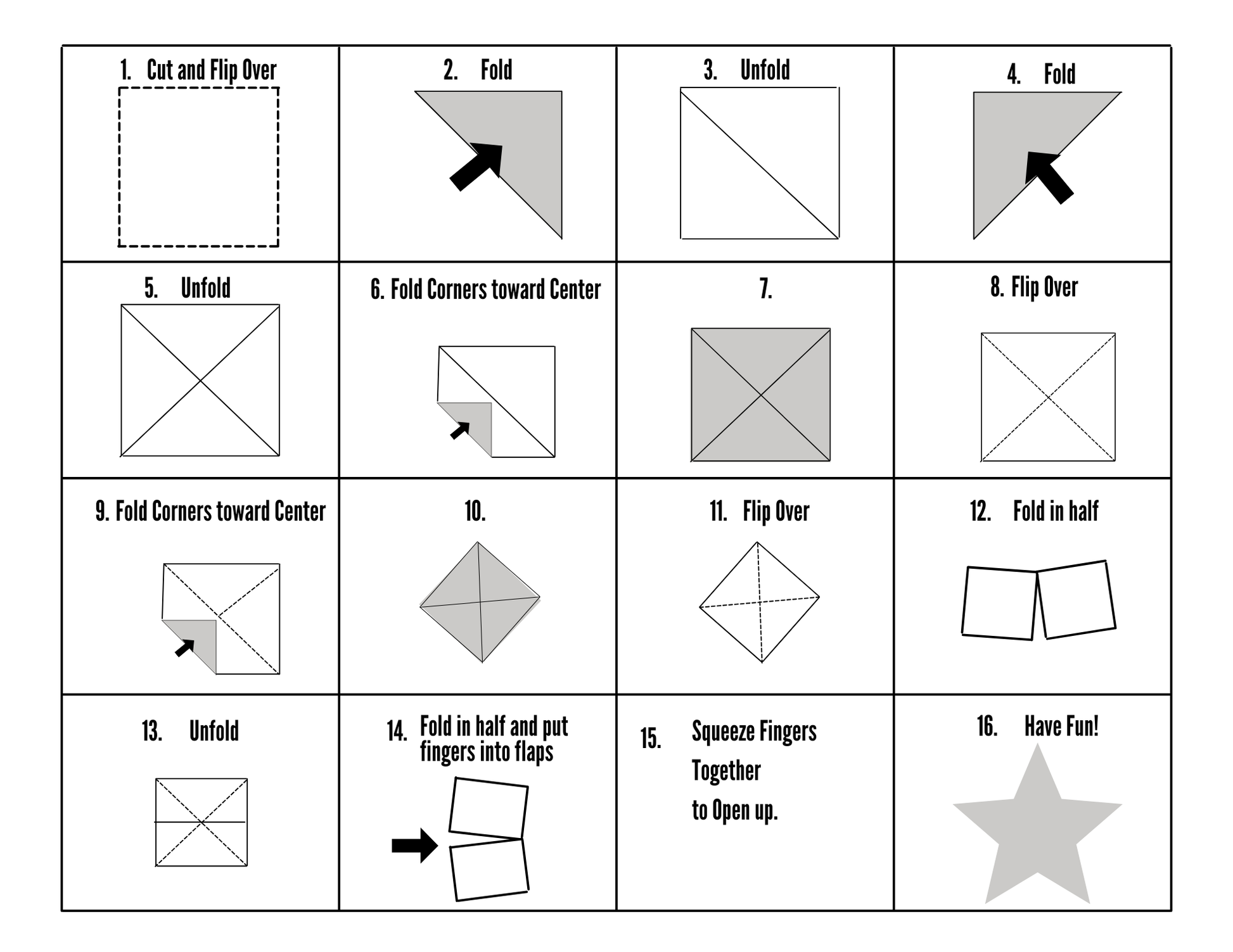 Fold, unfold, flip over, and repeat with the New Year Fortune Teller by Wondermom Shop for an interactive paper game. Perfect for holiday parties; the final result is a star.