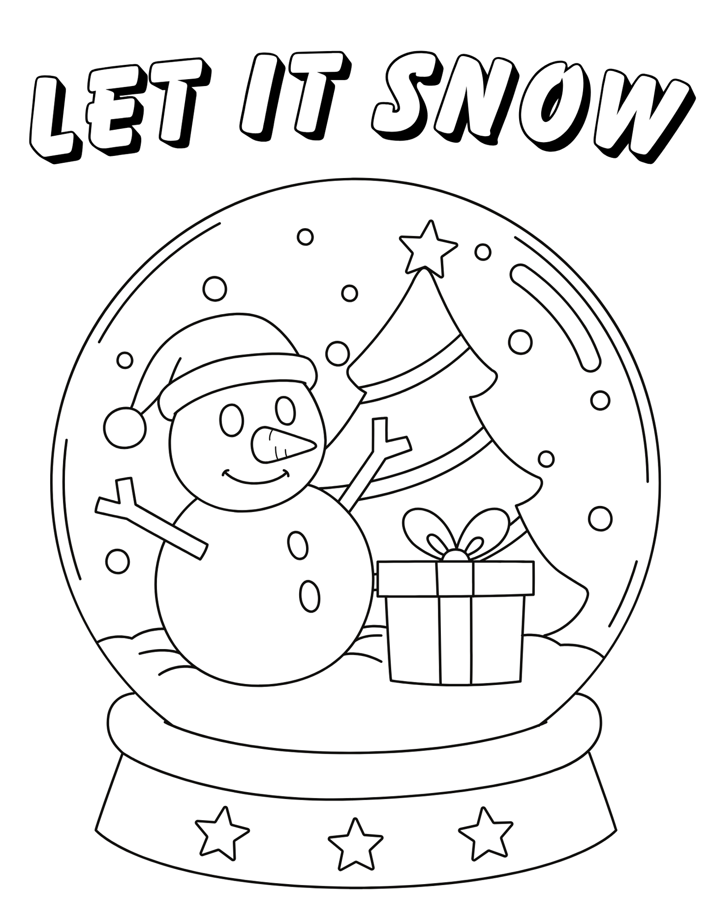 Celebrate Christmas with this festive collection of Wondermom Shop's Christmas Coloring Pages featuring the joyful theme of snow.