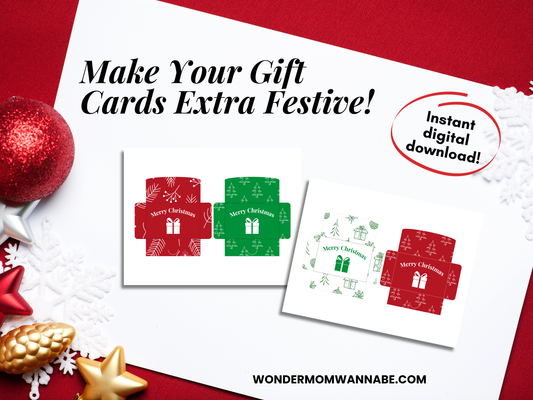 Printable Christmas Gift Card Holders