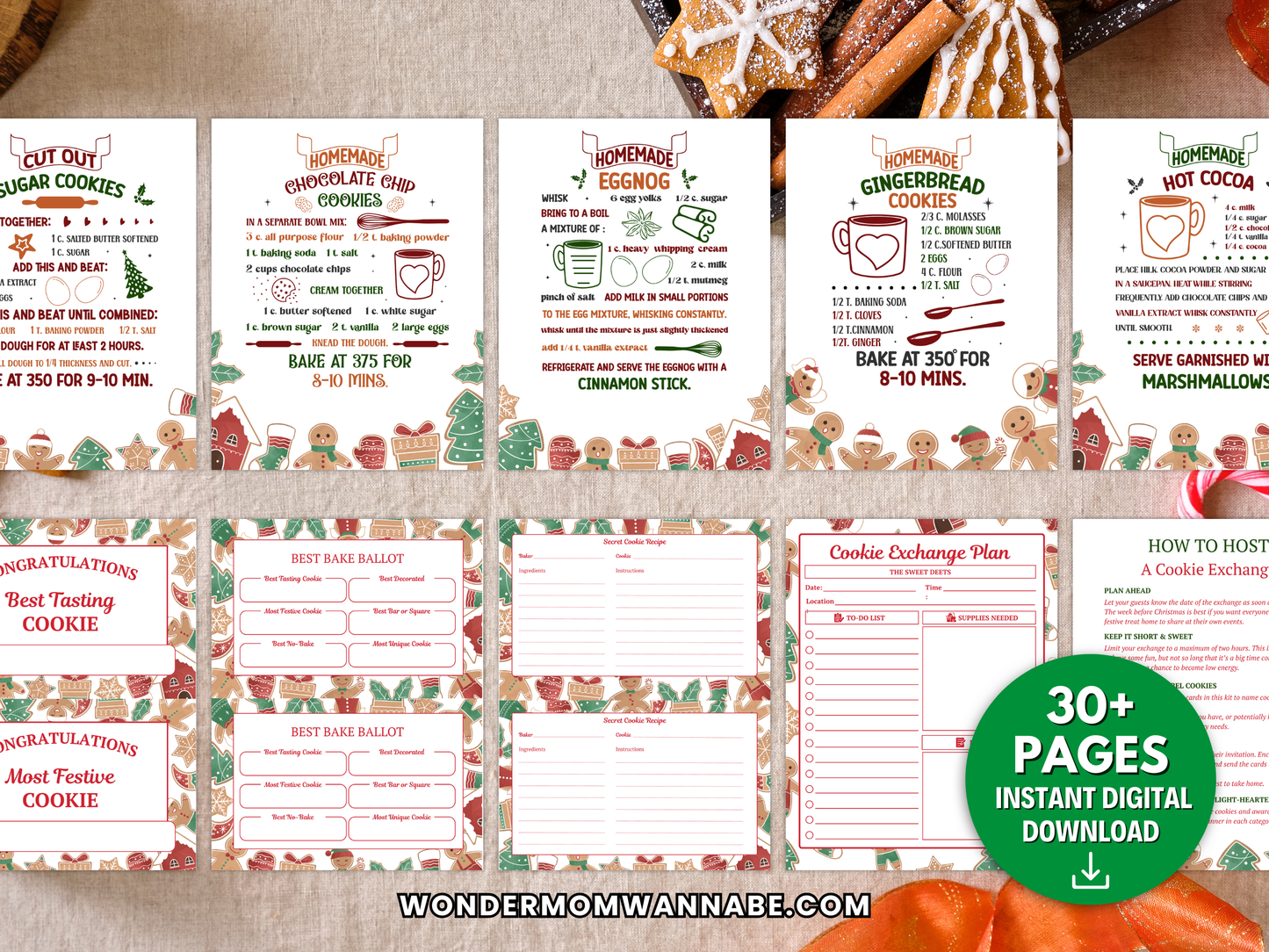 Christmas Cookie Exchange Kit (Printable)