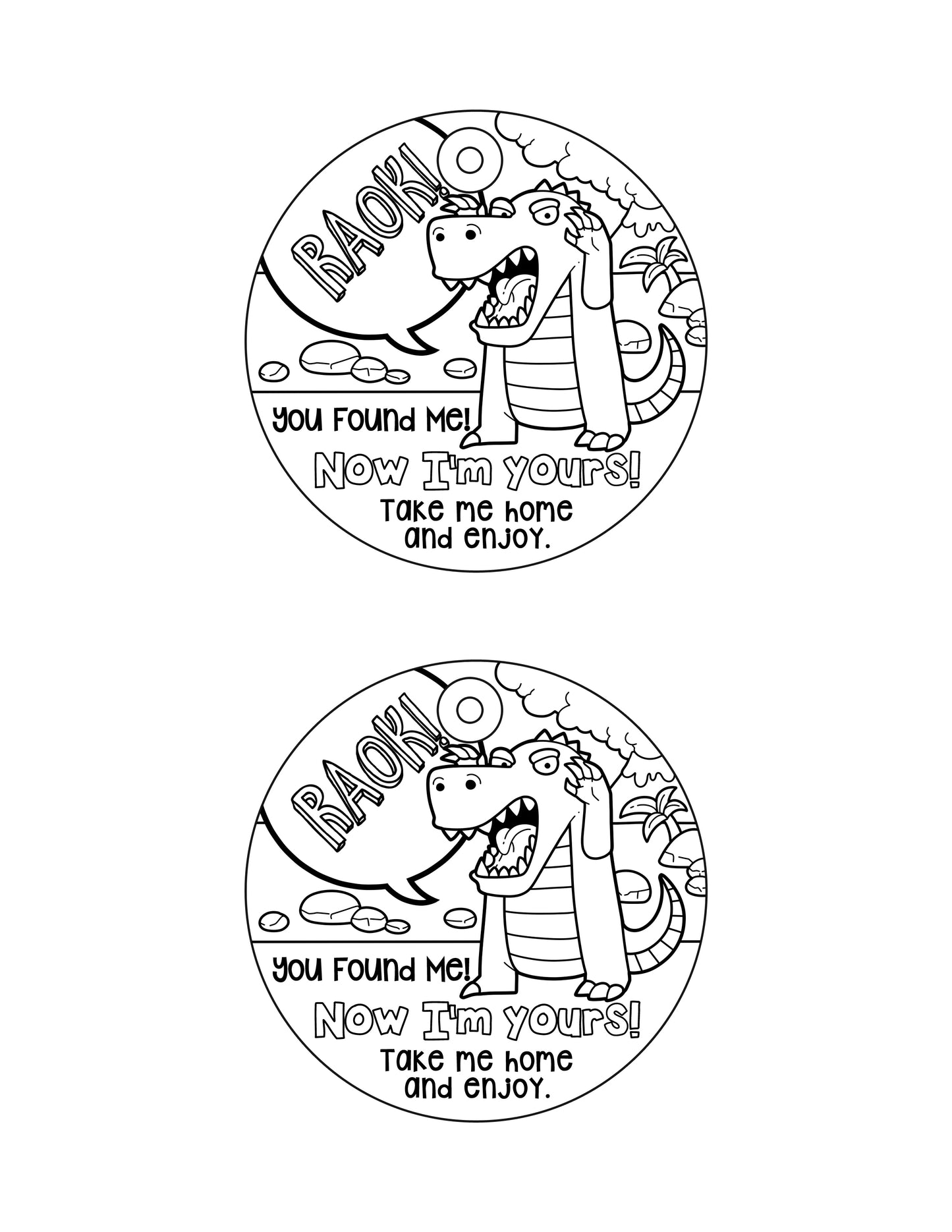 A Color Kindness Gift Bundle by Wondermom Shop, featuring a dragon and a crocodile, perfect for unleashing your creativity and adding vibrant color to these magical creatures. These pages can also be used as unique gift tags.