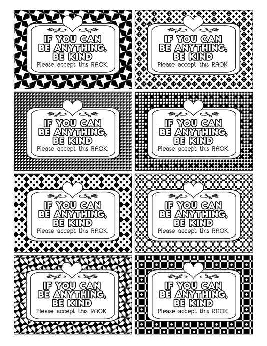 Valentine's day printables with Wondermom Shop's Coloring Kindness Gift Tags for gifting an act of kindness.