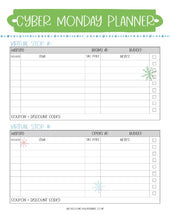 Load image into Gallery viewer, Cyber Monday The Most Wonderful Time of the Year Christmas planner printable from Wondermom Shop.
