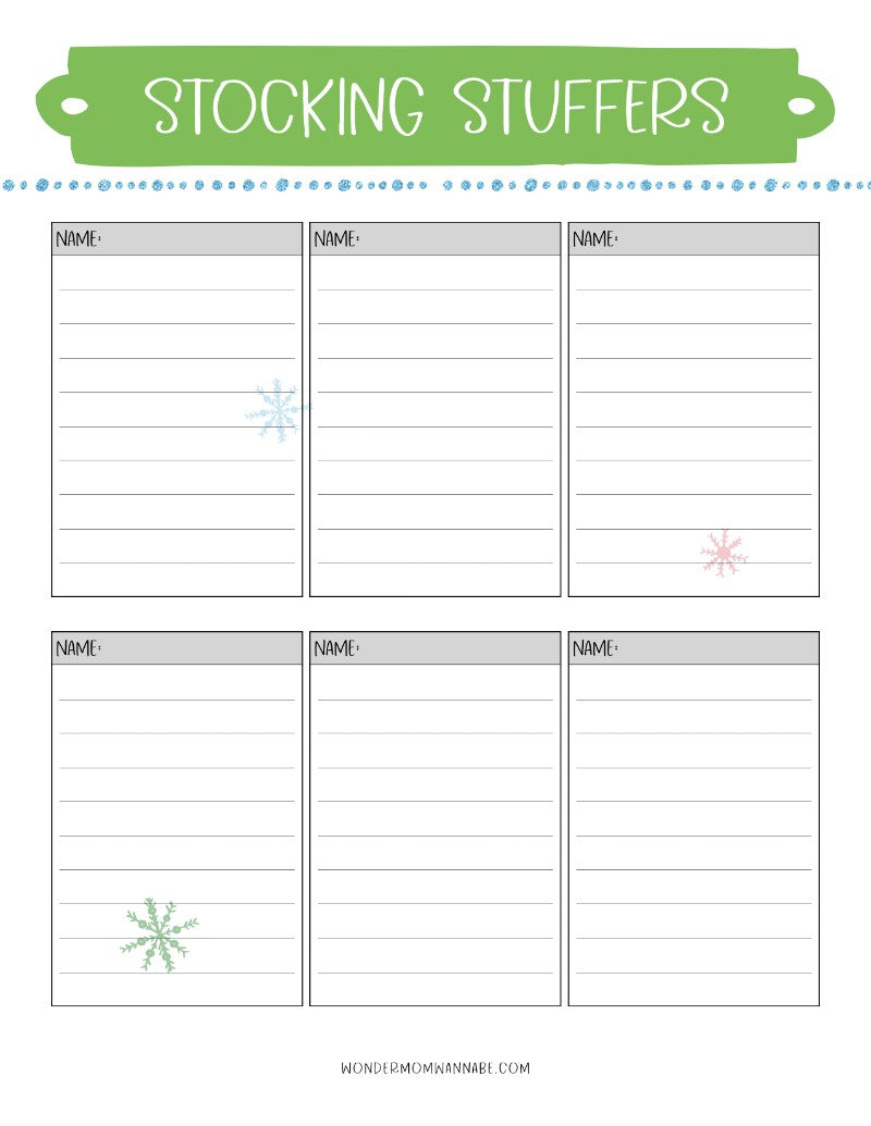 The Most Wonderful Time of the Year Christmas Planner by Wondermom Shop, with printable stocking stuffers for holiday prep.