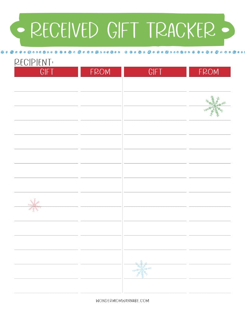 Wondermom Shop's The Most Wonderful Time of the Year Christmas Planner, a Christmas gift tracker and holiday prep printable.