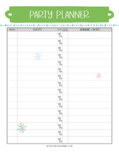 Load image into Gallery viewer, A printable The Most Wonderful Time of the Year Christmas Planner with a snowflake on it, perfect for holiday prep and menu planning from Wondermom Shop.
