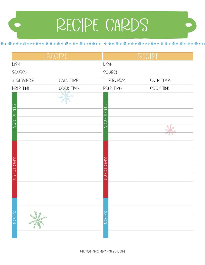 The Most Wonderful Time of the Year Christmas Planner by Wondermom Shop, perfect for menu planning and holiday prep.