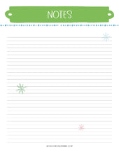 Load image into Gallery viewer, A The Most Wonderful Time of the Year Christmas Planner notepad with a snowflake on it from Wondermom Shop.
