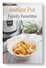 Load image into Gallery viewer, A Wondermom Wannabe Instant Pot Family Favorites Digital Cookbook with a bowl of rice and pineapple.
