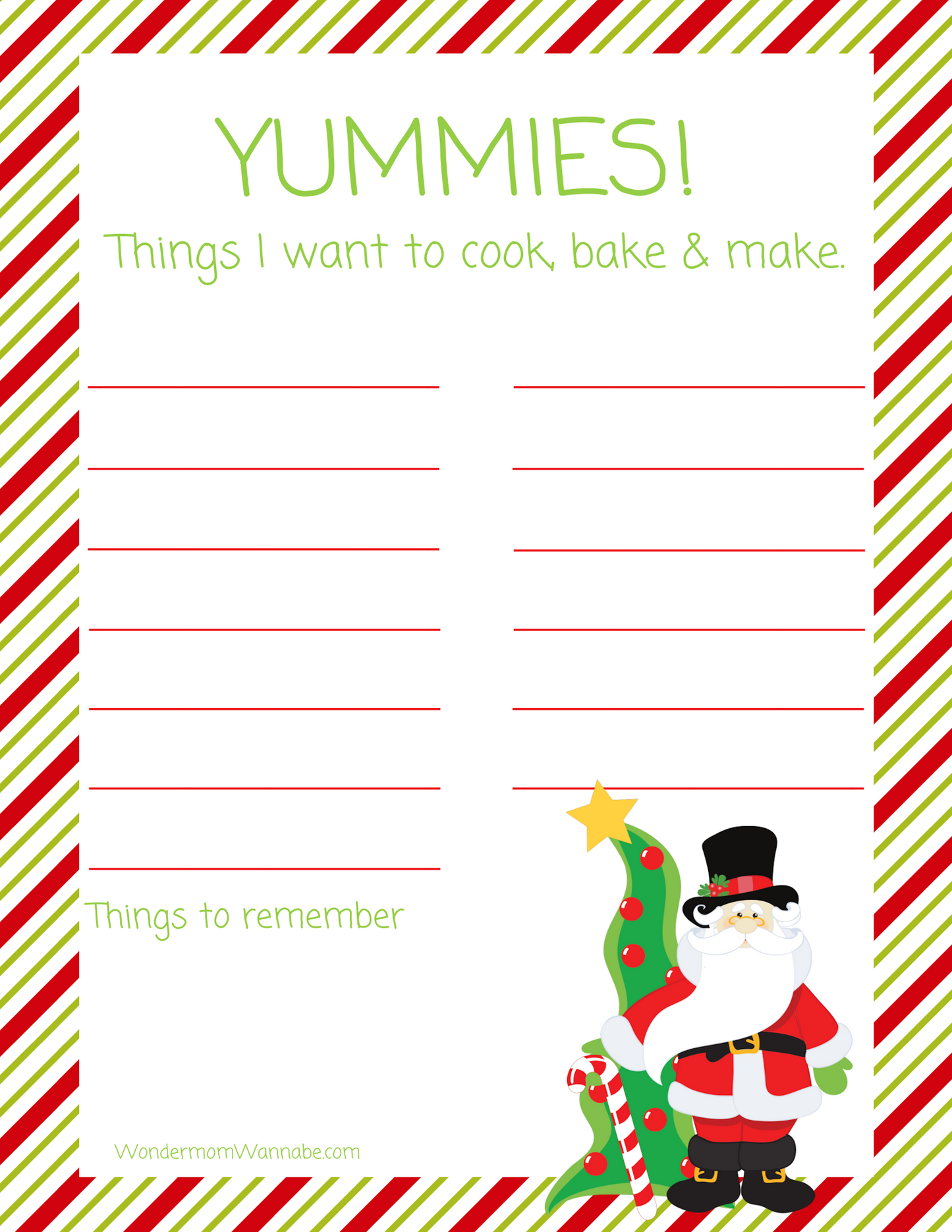 Printable Christmas Planner - Santa