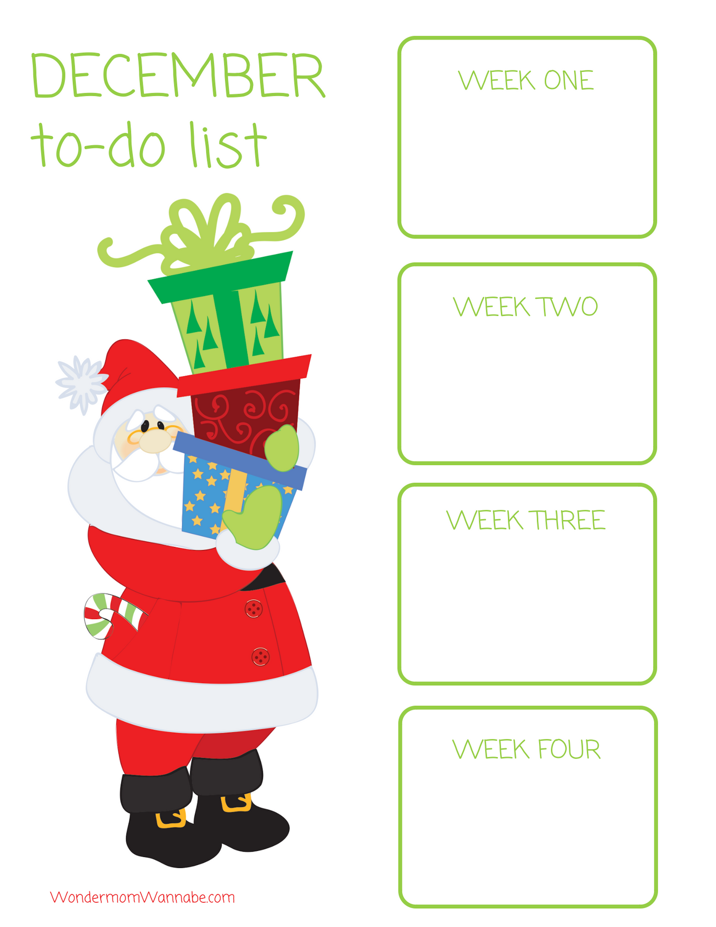 Printable Christmas Planner - Santa