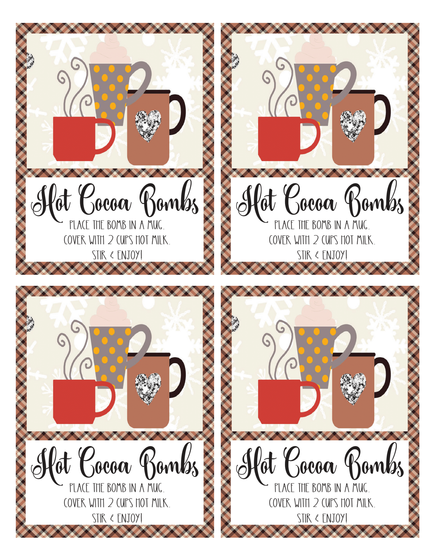 The Hot Cocoa Bombs Recipe Book by Wondermom Wannabe features illustrated mugs and step-by-step instructions—perfect for festive gift tags or sharing your favorite hot cocoa bomb recipes.