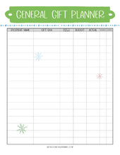 Load image into Gallery viewer, Wondermom Shop presents The Most Wonderful Time of the Year Christmas Planner - General gift and holiday prep printable.
