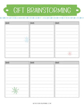Load image into Gallery viewer, A Most Wonderful Time of the Year Christmas Planner with gift brainstorming from Wondermom Shop.
