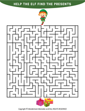 Load image into Gallery viewer, Help the kids find the Wondermom Shop Christmas Activity Kit for Kids presents in this maze.
