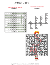 Load image into Gallery viewer, A festive Christmas Christmas Activity Kit for Kids by Wondermom Shop featuring a Santa Claus maze and answer sheet.
