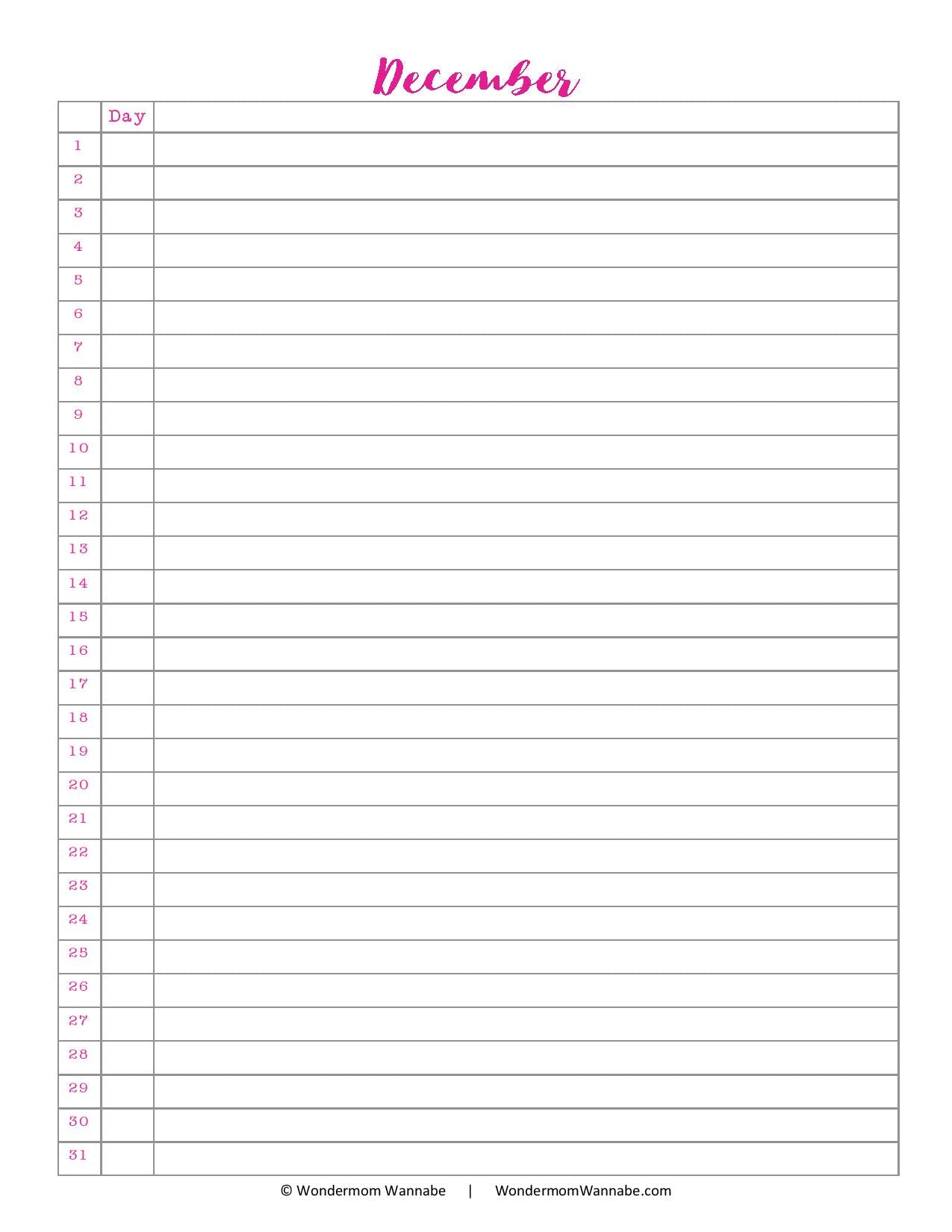 Printable Christmas Planner - Purple and Teal