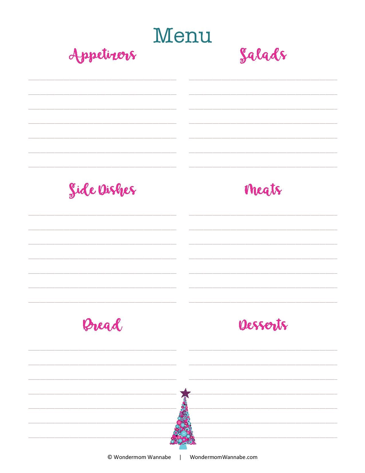Printable Christmas Planner - Purple and Teal