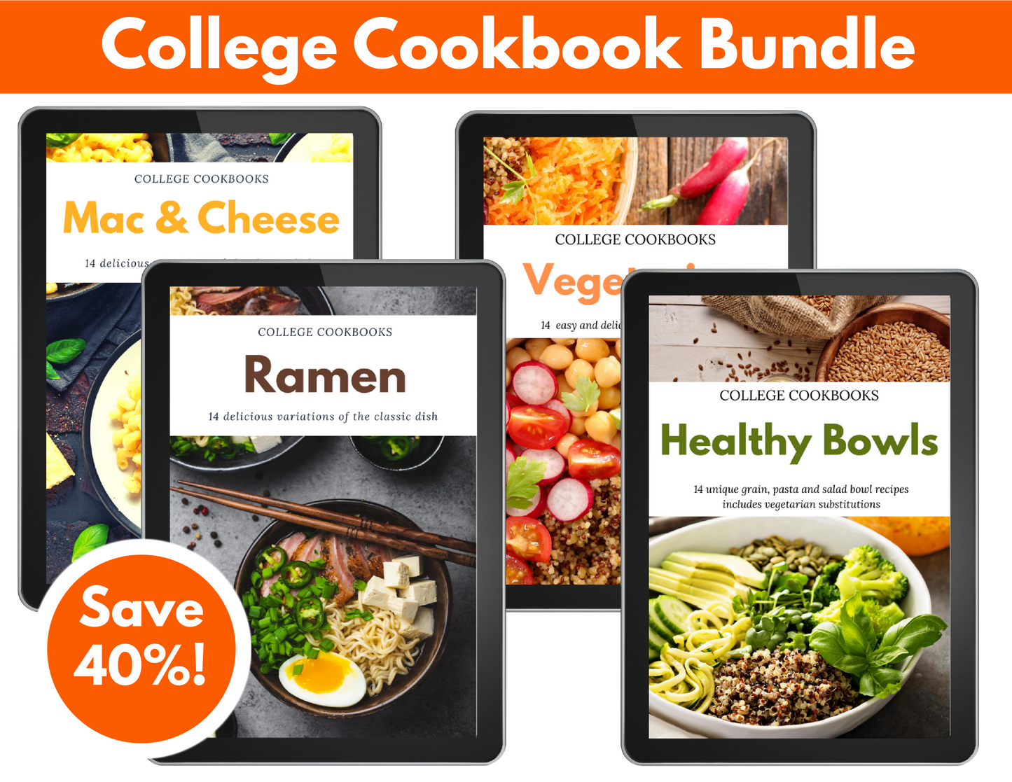 Wondermom Shop College Cookbook Bundle.