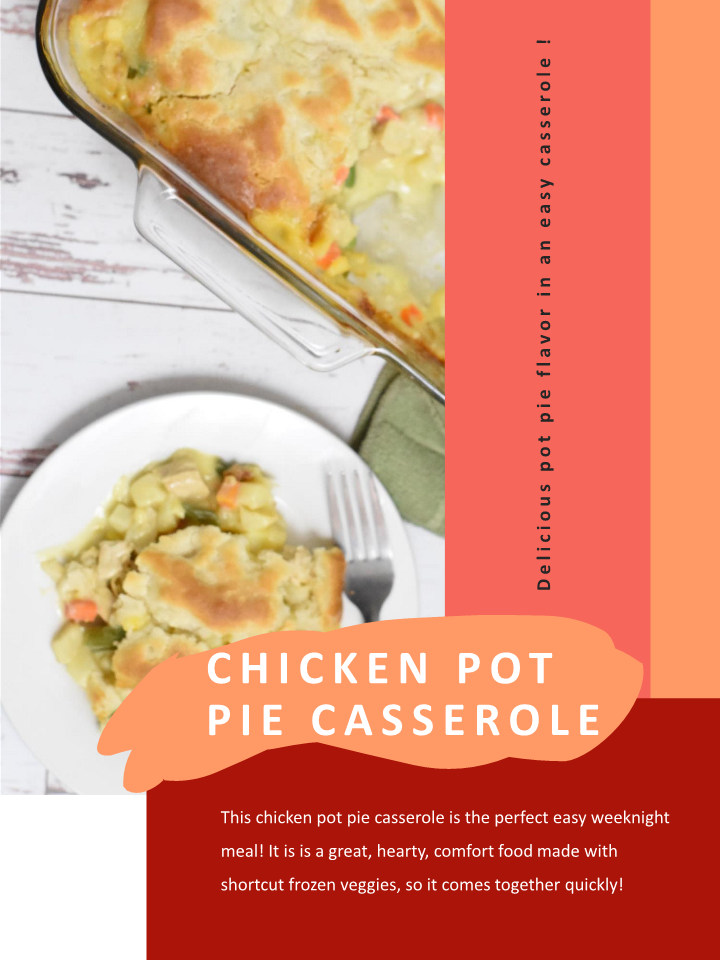 This Wondermom Wannabe's Family's Favorite Comfort Food Recipes Digital Cookbook recipe for a comforting chicken pot pie casserole is perfect for dinner.