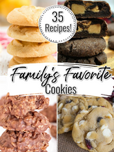 Load image into Gallery viewer, A delicious collection of 35 recipes for the Family&#39;s Favorite Cookie Recipes Digital Cookbook by Wondermom Wannabe, perfect for baking enthusiasts.
