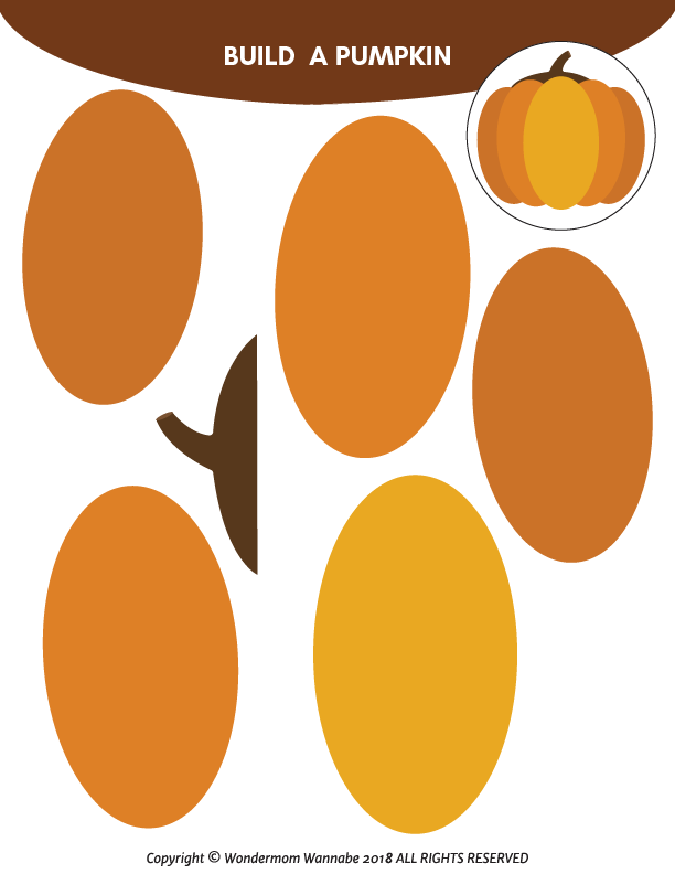 Build a printable pumpkin template for a Wondermom Shop Fall Activity Kit for Kids.