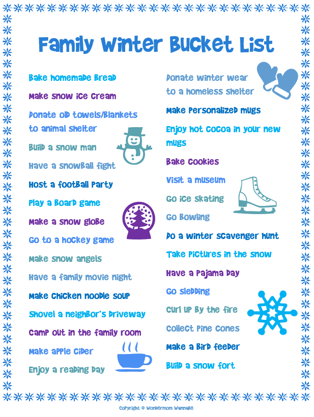 VIP Vault's Family Winter Bucket List Ideas