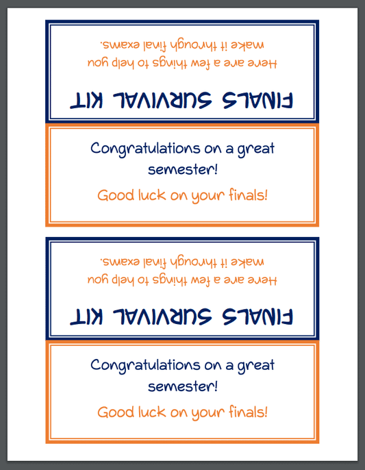 College Finals Survival Kit