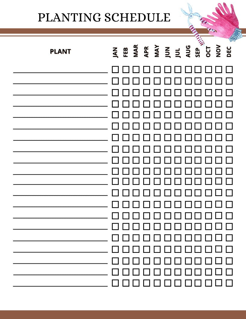 Printable Wondermom Shop Garden Planner template.