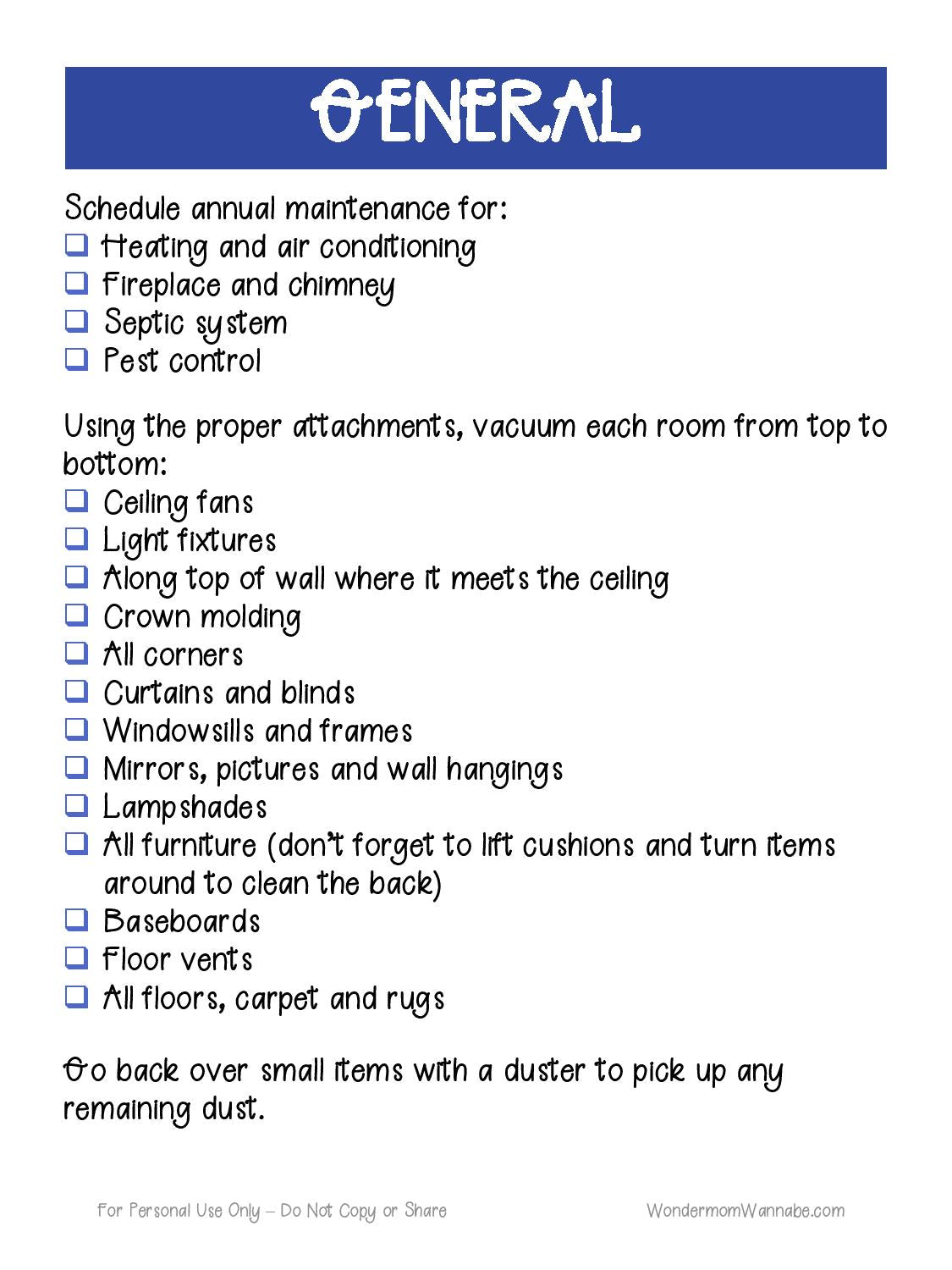 A spring cleaning checklist with a Home Cleaning Planner from Wondermom Shop.