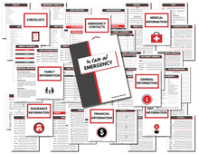 Load image into Gallery viewer, A Emergency Preparedness Bundle with a red and black cover from Wondermom Shop.
