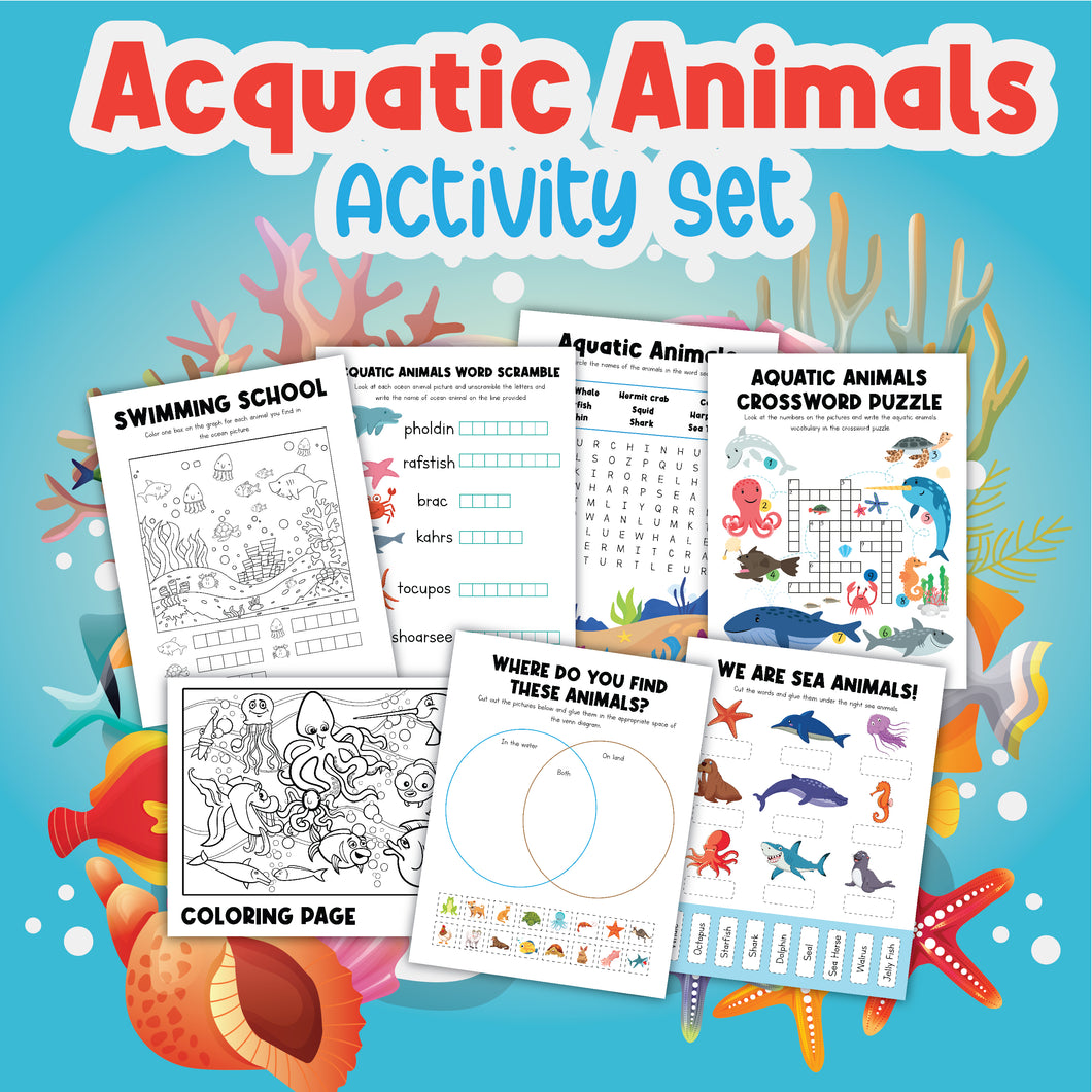 Aquatic Animals Activity Set