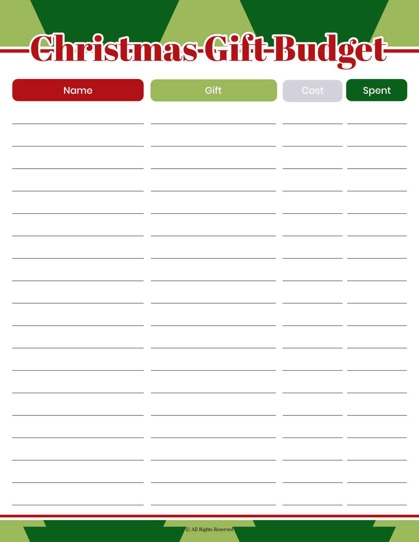 My Christmas Planner
