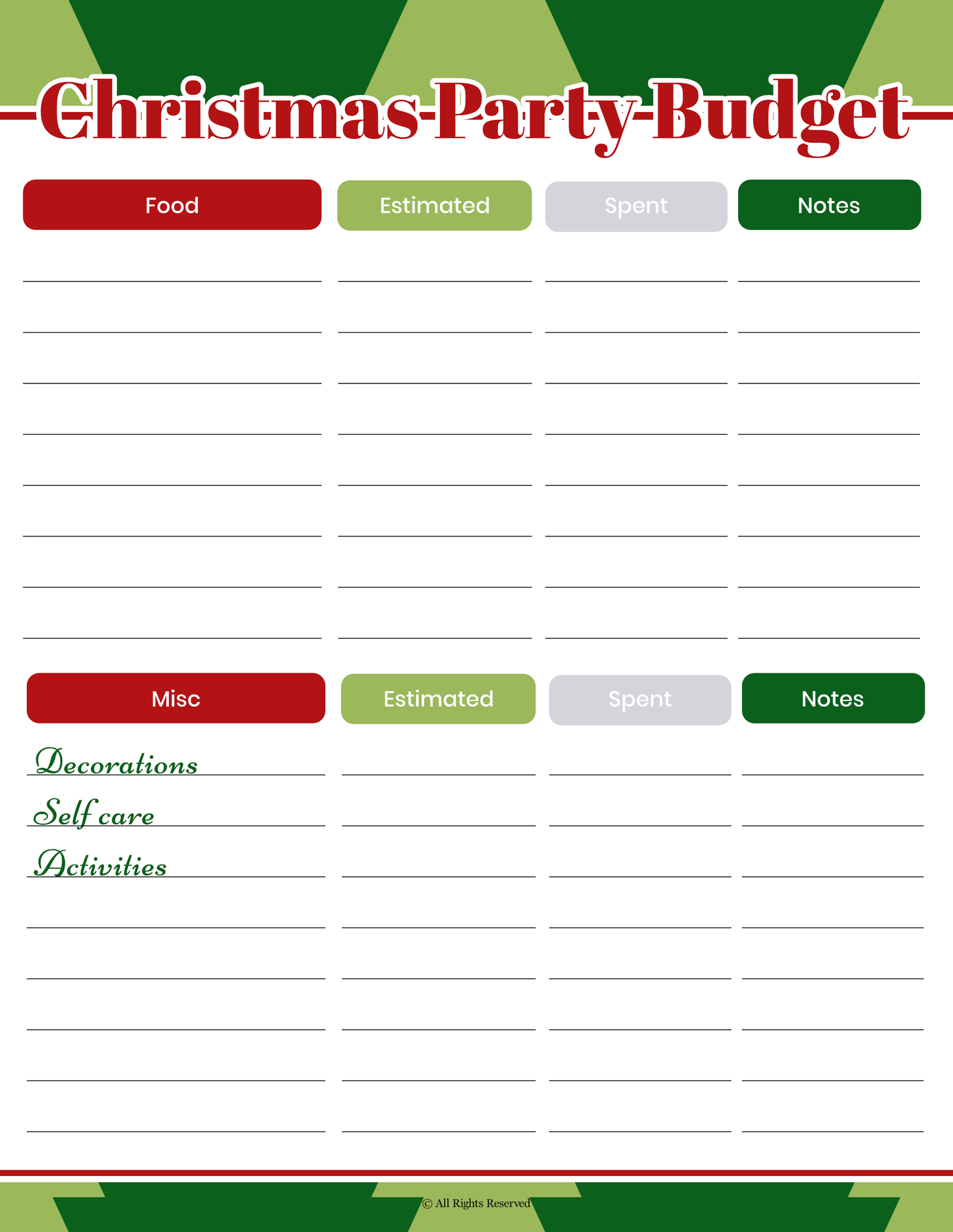 My Christmas Planner