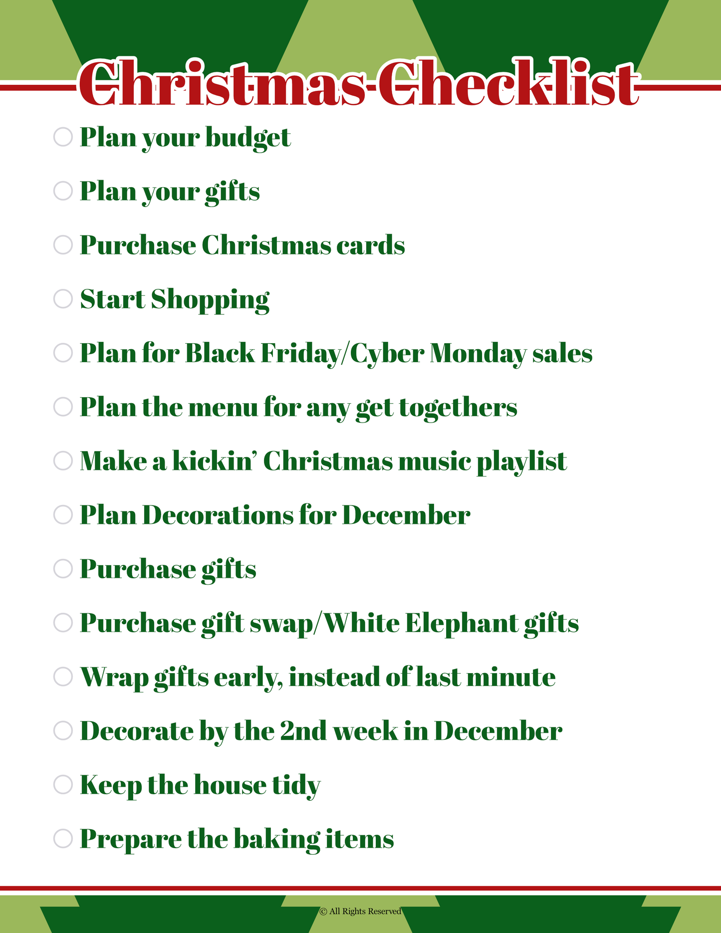 My Christmas Planner