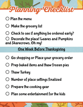Load image into Gallery viewer, Get organized and simplify your Thanksgiving preparations with our Wondermom Shop Thanksgiving Planner.
