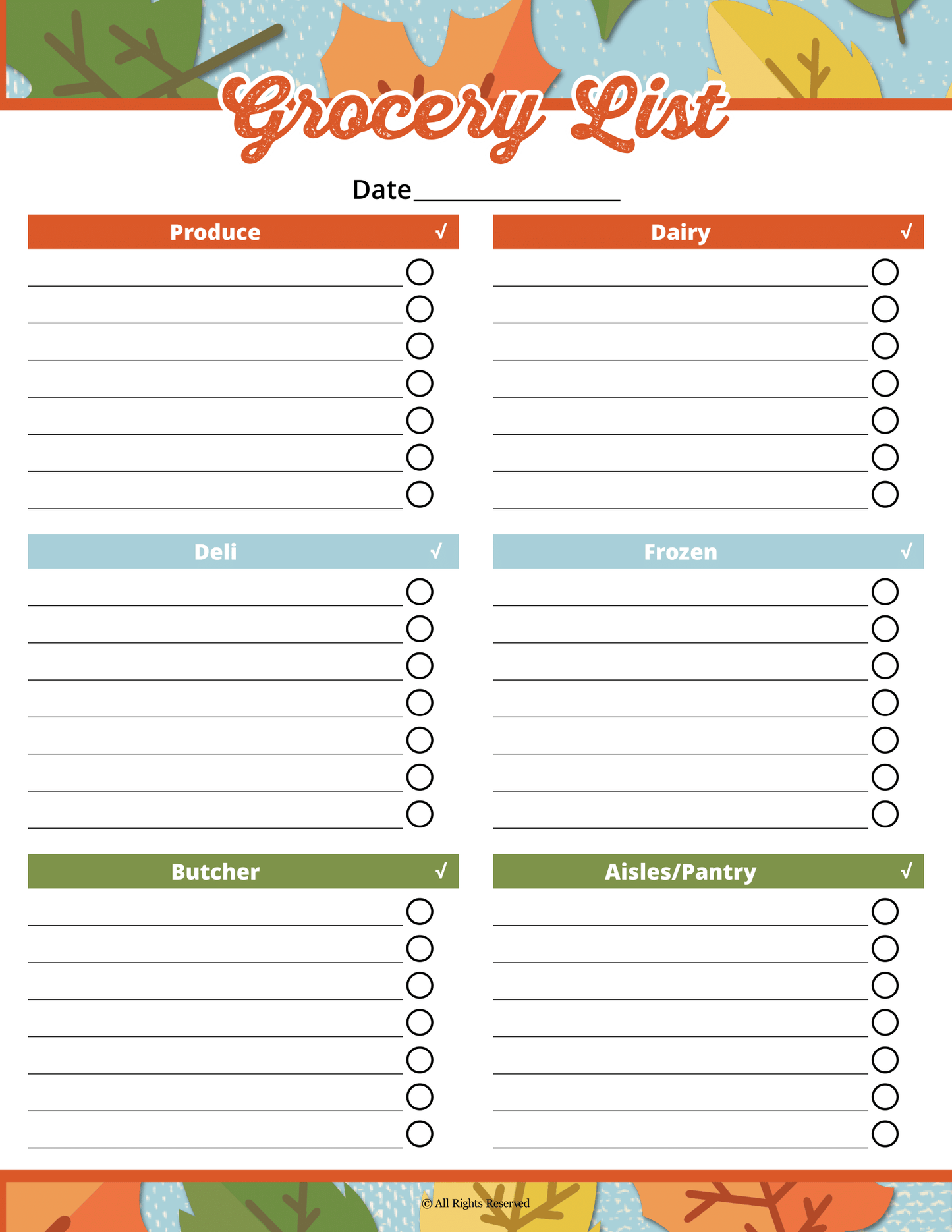 Printable Thanksgiving Thanksgiving Planner featuring fall leaves from Wondermom Shop.