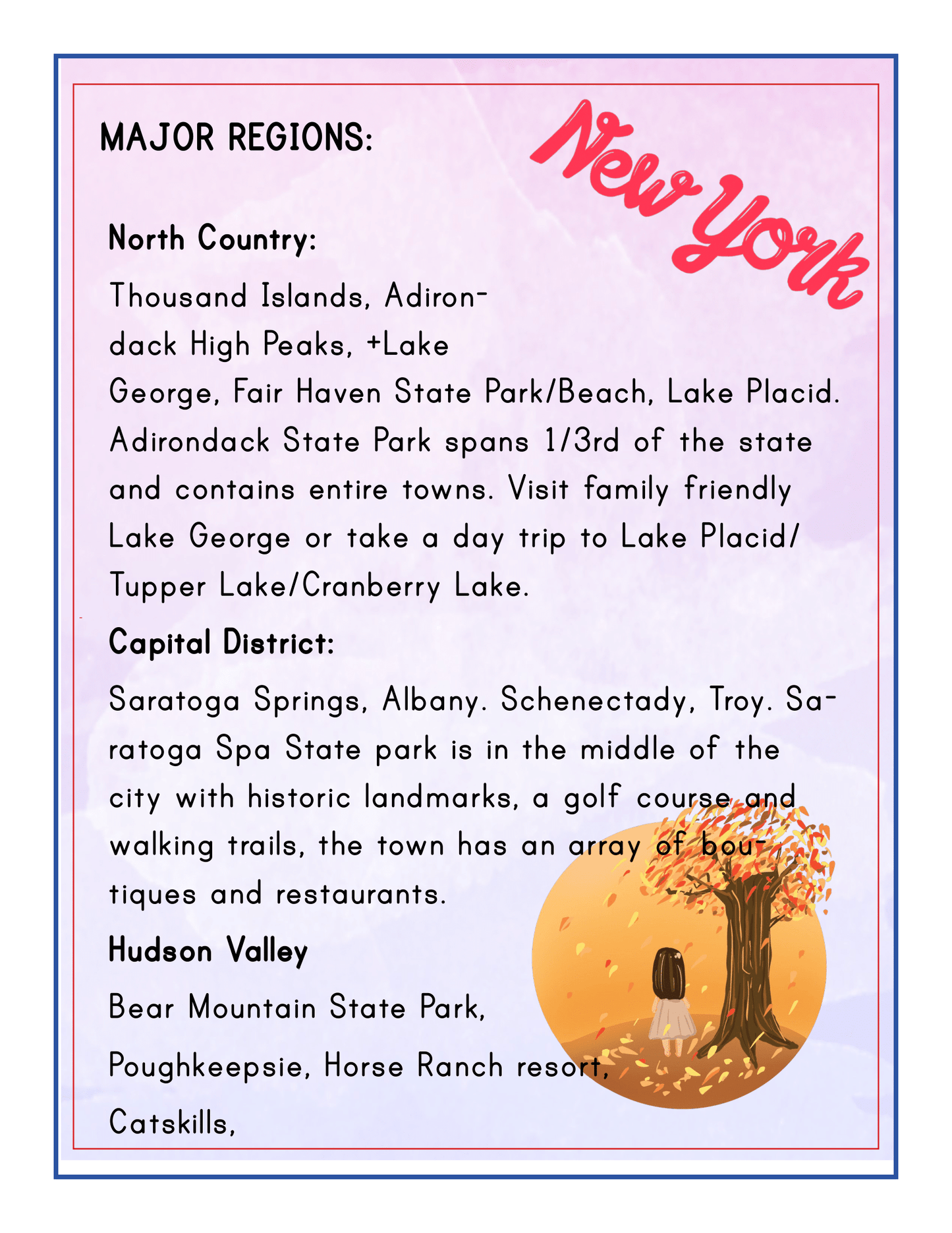 Upstate New York Travel Guide and Activity Kit for Kids