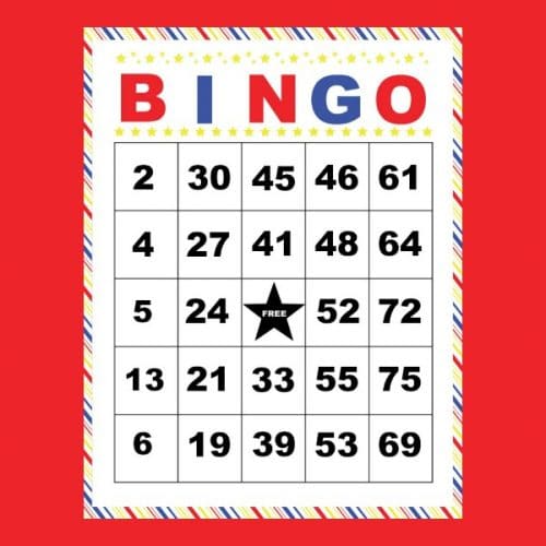 VIP Vault’s Bingo Cards For Kids feature a colorful 5x5 grid with a star-marked free space in the center and “BINGO” at the top—ideal for printable bingo games and fun activities for children.