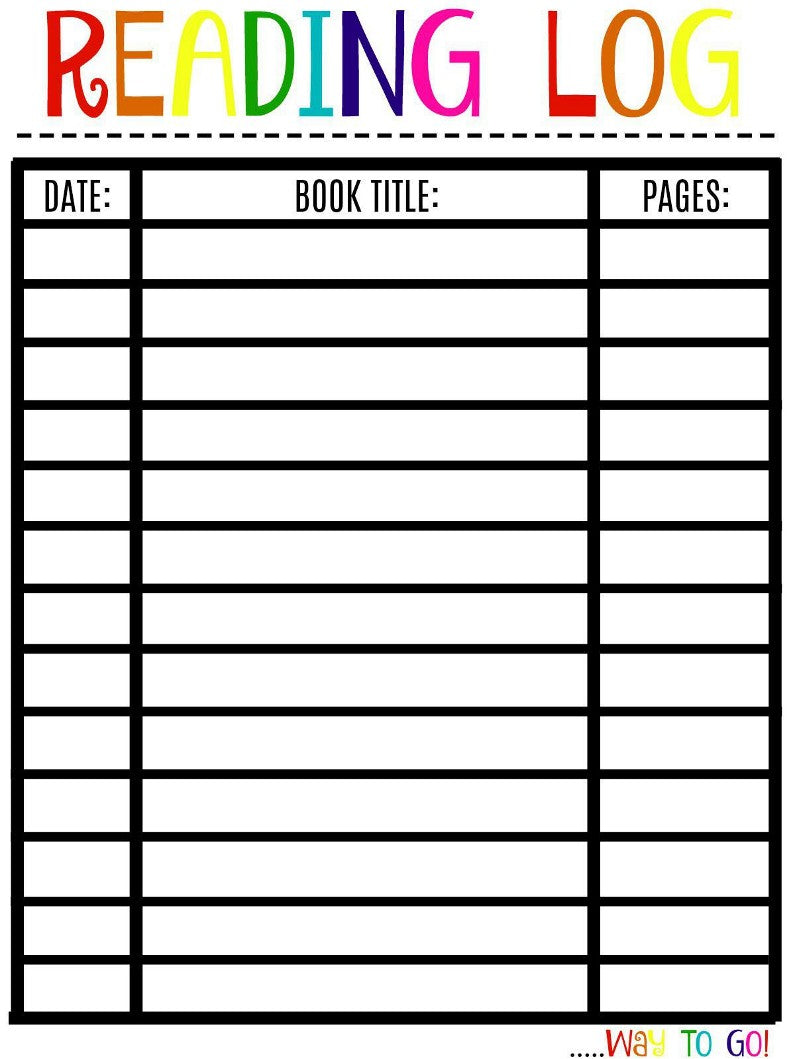 A VIP Vault Reading Log for Kids template to motivate kids.
