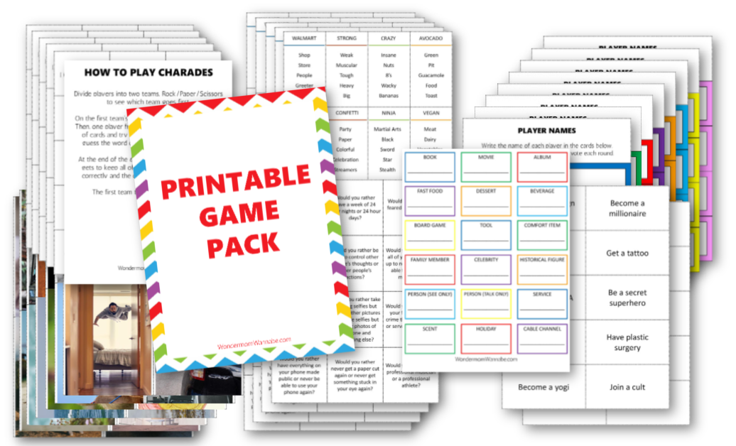 Printable Game Pack