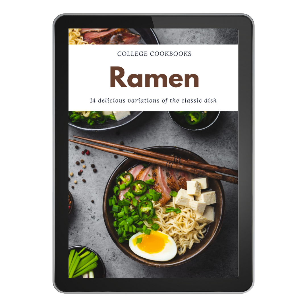 Wondermom Shop's College Cookbook Bundle ramen.