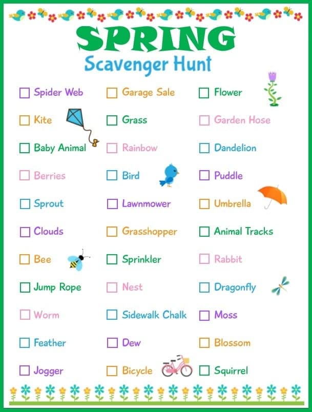 Spring Scavenger Hunt