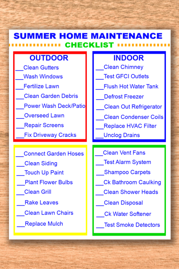Summer Home Maintenance Checklist – Wondermom Shop summer-home-maintenance-checklist-wondermom-shop