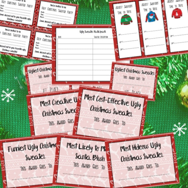 ugly-sweater-party-printables-wondermom-shop for Ugly Christmas Sweater Free Printables Ugly Sweater Party Printables – Wondermom Shop for Ugly Christmas Sweater Free Printables