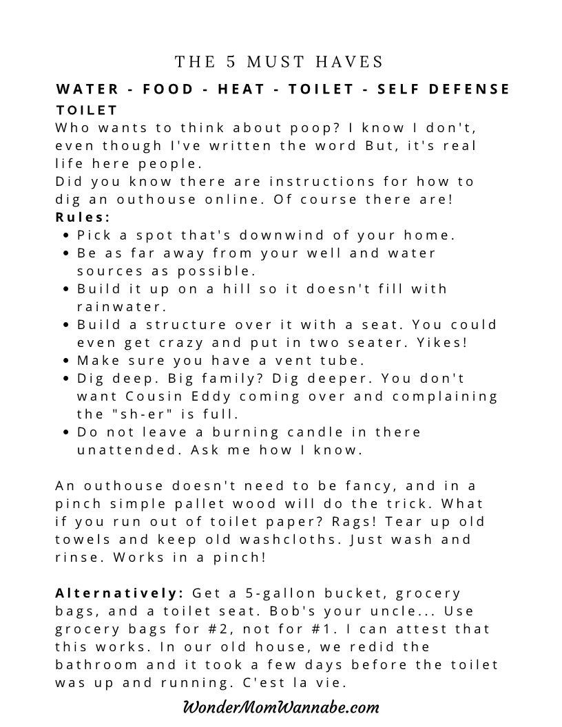 The Ultimate Prepper Guide by Wondermom Shop, containing 5 printable must-haves to prepare for emergencies.
