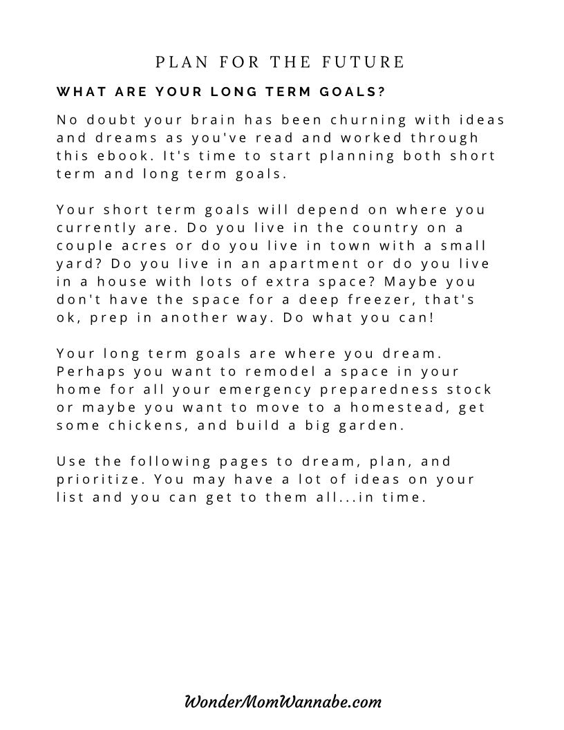Printable Ultimate Prepper Guide from Wondermom Shop, helping you plan for the future.